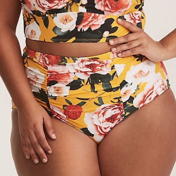torrid yellow swimsuit